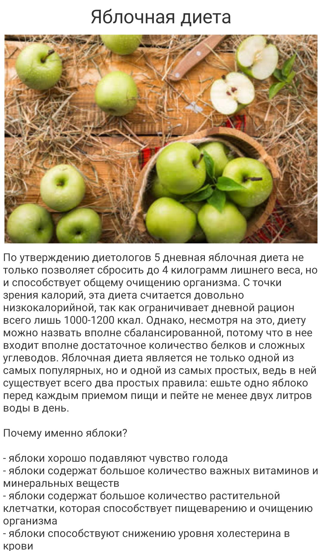 Рецепт Яблочной Диеты