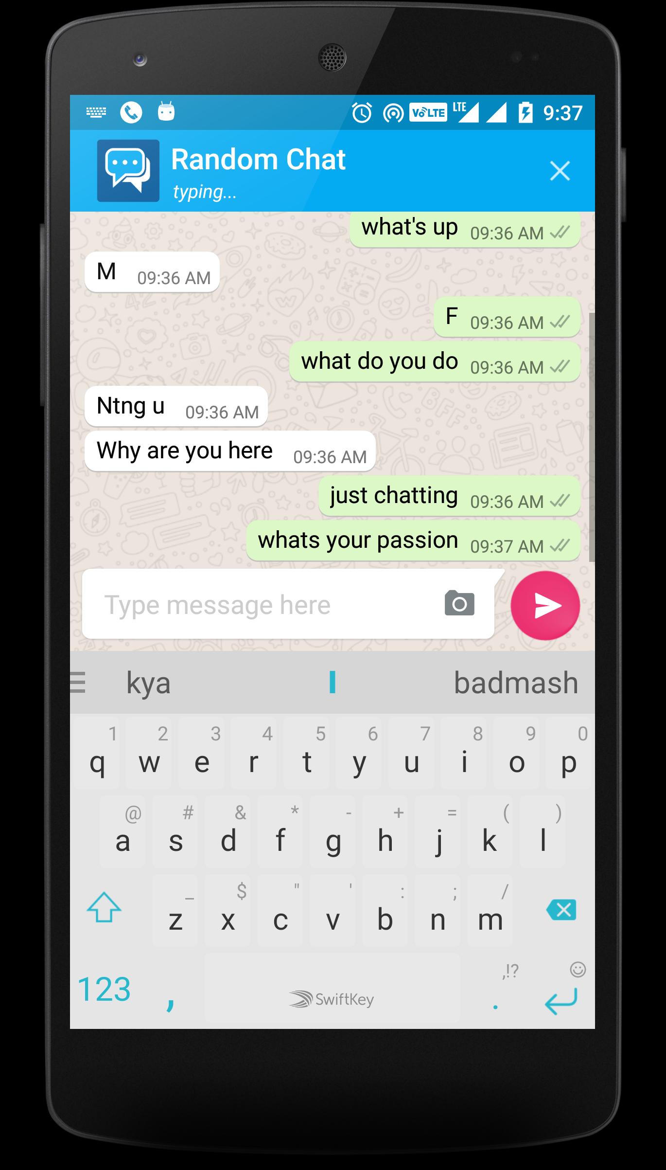 Chat with strangers app