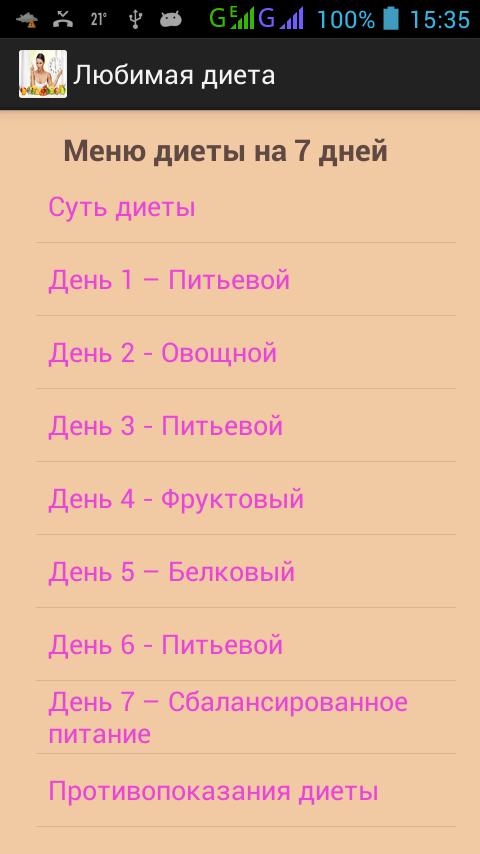 Суть Диеты Любимая