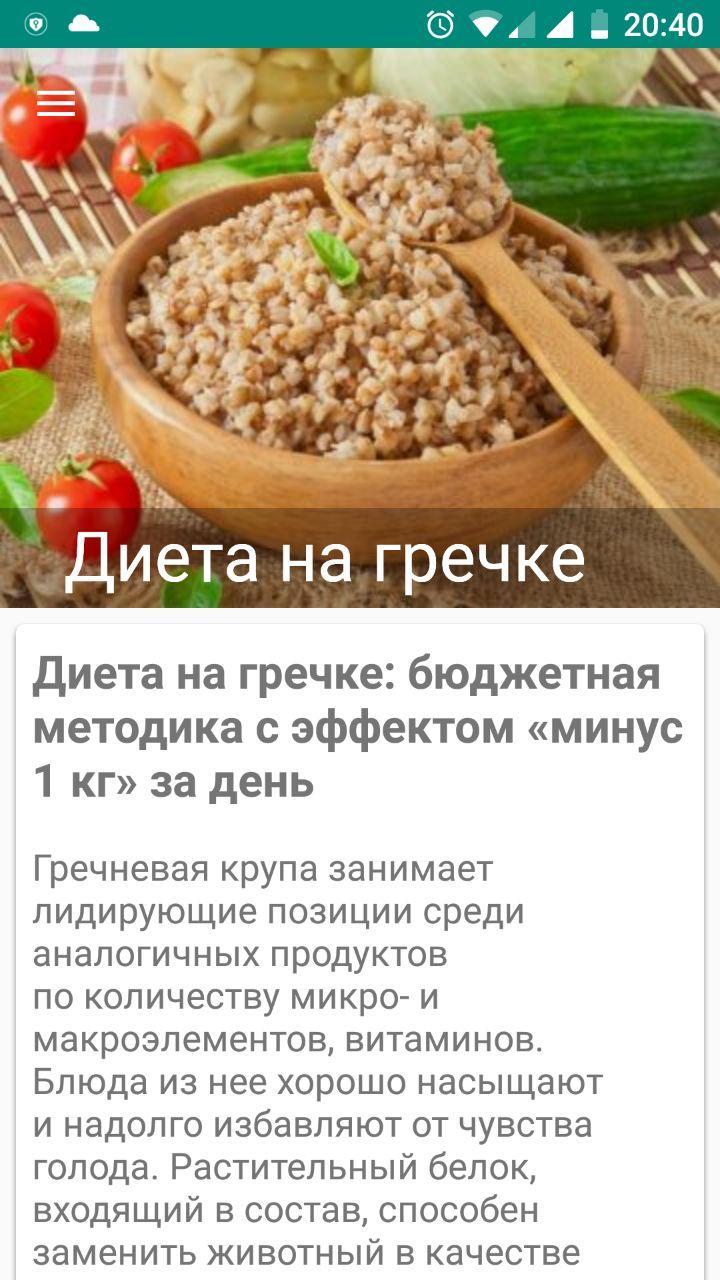 Диета Каждый День Гречка