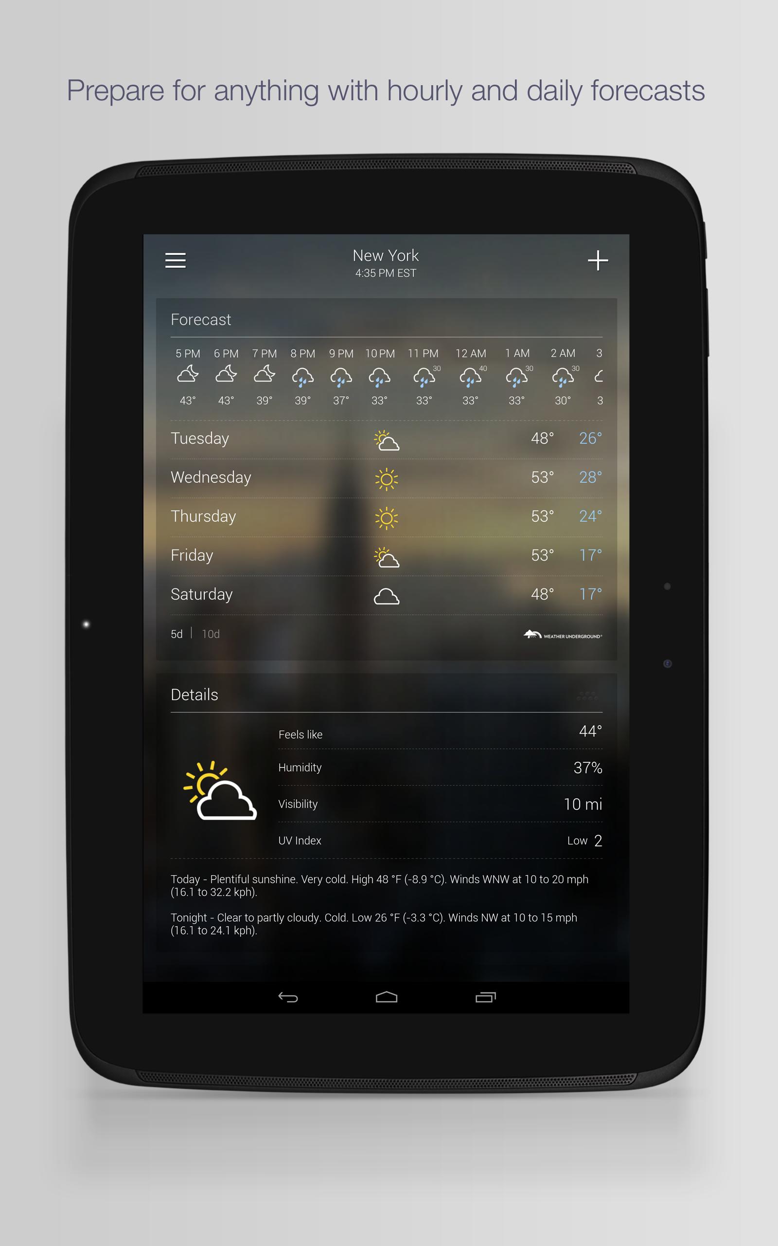 Yahoo Weather para Android