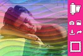 برنامه‌نما Rainbow Overlay Sticker - Rainbow Camera عکس از صفحه