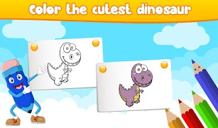 Dinosaur Coloring Book 포스터