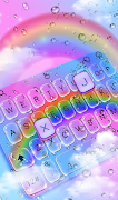 Rainbow Water Drop Keyboard Theme Ekran Görüntüsü 1