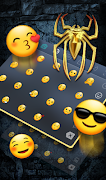 Lustrous Golden Spider Keyboard Theme скриншот 2