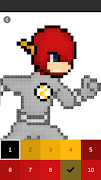 Superhero Color By Number: Pixel Art Superhero โปสเตอร์