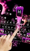 Sparkling Purple Heart Keyboard Theme-poster