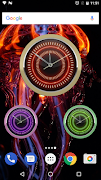 Red Neon Clock Widget 스크린샷 3