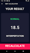 FLUTTER BMI CALCULATOR captura de pantalla 5
