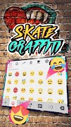 Skateboard Graffiti Keyboard Theme Ekran Görüntüsü 2