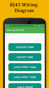 RJ45 Color Code Cable Wiring Plakat