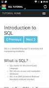 SQL TUTORIAL OFFLINE APP 截图 1