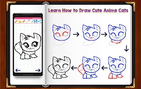 Learn How to Draw Chibi Anime Cats स्क्रीनशॉट 1