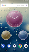 Rain Drops Theme Clock capture d'écran 2