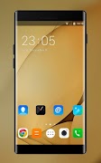 Theme for Lenovo K8 Plus HD: Gold Wallpaper 海報
