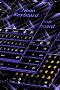 Dark Blue Neon Keyboard screenshot 3