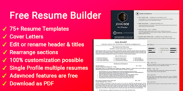 Resume builder Free CV maker templates formats app Plakat