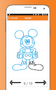 برنامه‌نما How to Draw Mickey Mouse Characters عکس از صفحه