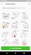 WAStickerApps Bunny Sticker (Eng / Chinese) ภาพหน้าจอ 1