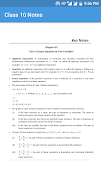 Class 10 Math Notes تصوير الشاشة 4