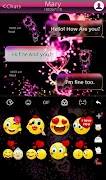 Tema de teclado gratuito Sparkling Heart imagem de tela 2
