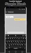 Tema del teclado 3D simple negocio negro स्क्रीनशॉट 1