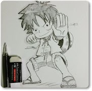 Tutorial How To Draw Luffy स्क्रीनशॉट 3