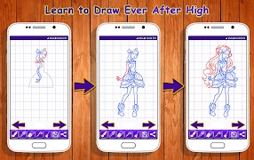 برنامه‌نما Learn to Draw Ever After High Characters عکس از صفحه