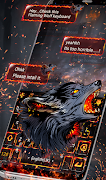 Fire Flaming Wolf Keyboard Theme screenshot 4