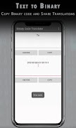 برنامه‌نما Text to Binary Converter : Binary Code Translator عکس از صفحه
