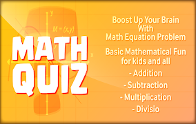 Math quiz Addition and Subtraction Multiplication Plakat