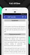 Tutorials for Golf Offline تصوير الشاشة 4