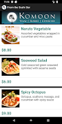 Komoon Menu App ảnh chụp màn hình 1