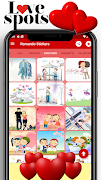 Romantic Stickers اسکرین شاٹ 1