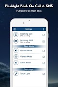Flashlight Blink on Call & Sms screenshot 1
