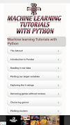Machine Learning Tutorials with Python Tutorials 포스터