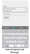 SMS Button - One Click Text captura de pantalla 3