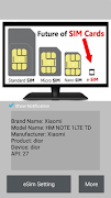 eSim setting الملصق