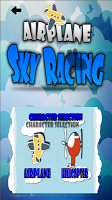 sky racing airplane free fly الملصق