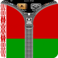 Belarus Flag Zipper Screenlock पोस्टर