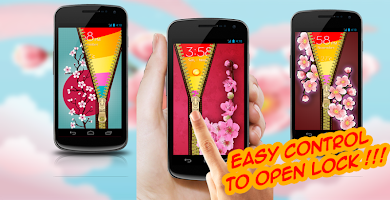 Blossom Zipper Lock Screen screenshot 1