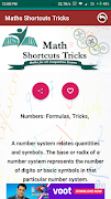 Maths Shortcut Tricks تصوير الشاشة 2