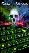 skull colored weed rasta keyboard theme 스크린샷 4