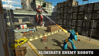 Real Robô Bombeiro caminhão Transform Jogo Robot imagem de tela 4