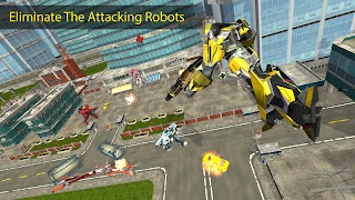 Voar Carro futurista real Robot Transformation imagem de tela 1