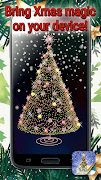 Christmas Tree Live Wallpaper with Snow Falling poster