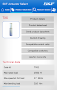 برنامه‌نما SKF Actuator Select عکس از صفحه