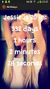 برنامه‌نما Birthday Countdown Manager عکس از صفحه