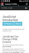 برنامه‌نما JavaScript TUTORIAL OFFLINE عکس از صفحه