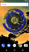 3D Neon Blue Clock screenshot 5